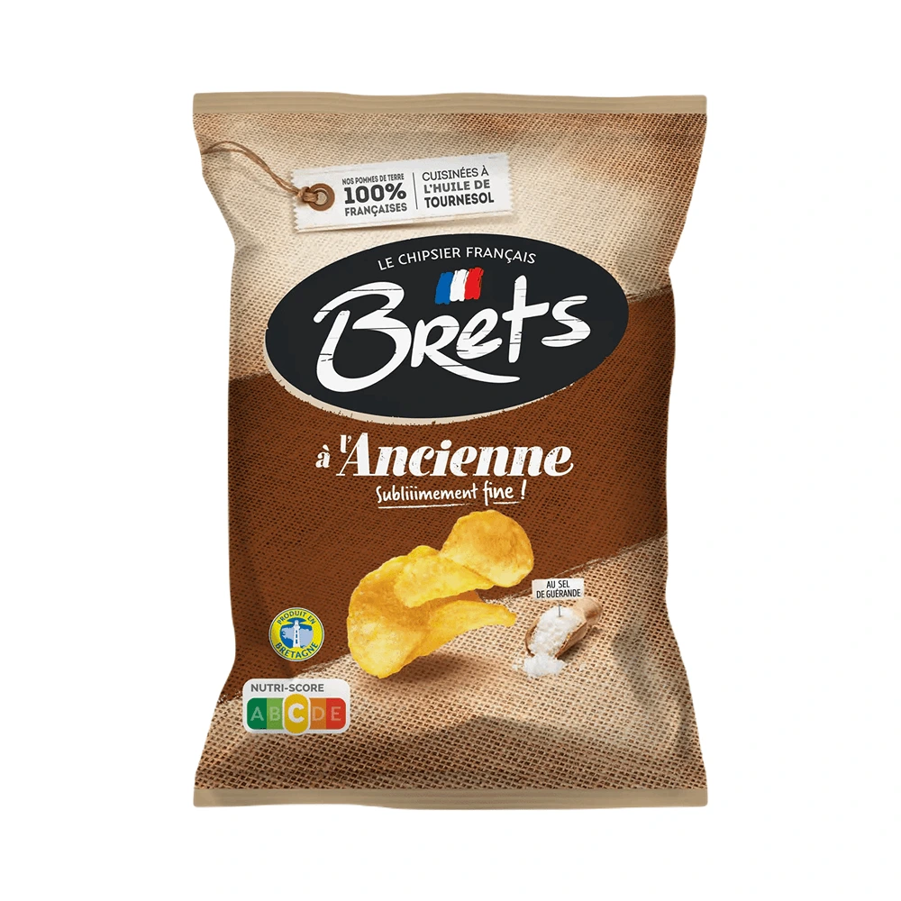 CHIPS ANCIEN SEL BRETS 125G X 10 LE CARTON